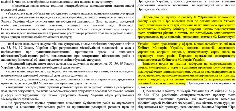 Фрагмент отчета о результатах проведения общественного обсуждения